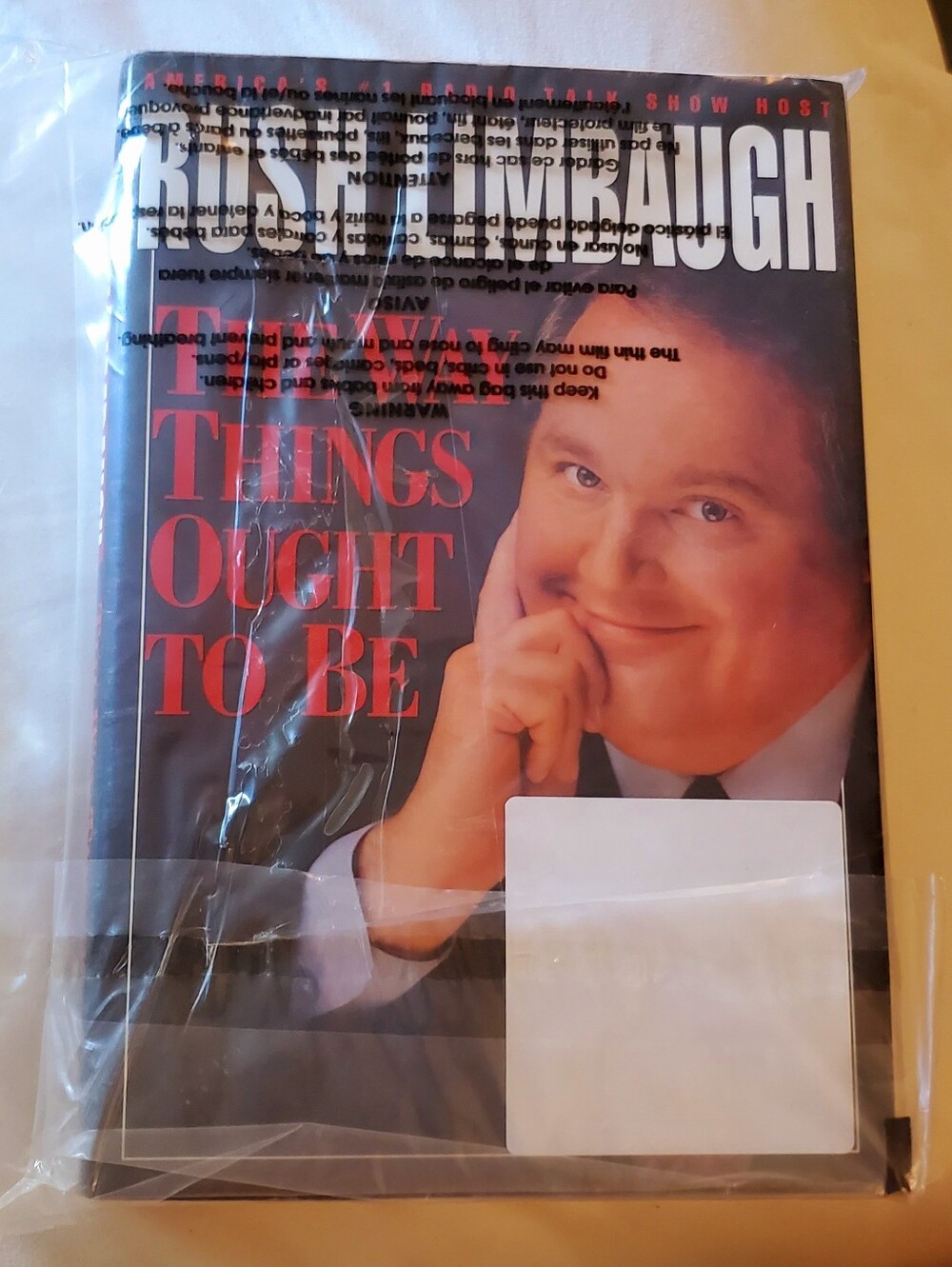 Rush Limbaugh Hardcover Book -The WaybThings Ought to Be.American Talk Show Host